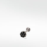 Halo Mini Full Black Spinel Stud