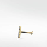 Modernist Diamond Pavé Linear Stud Earring