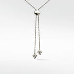 Modernist Diamond Tennis Necklace in 14K White Gold - Lark and Berry