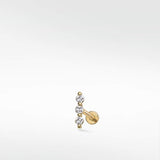 Modernist Diamond Stud Earring