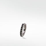 Modernist Pavé Black Spinel Medium Hoop - Lark and Berry