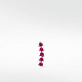 Modernist Tennis Small Ear Crawler Labret Earring in 14K Gold - Various Colourways - Lark and Berry