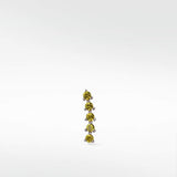 Modernist Tennis Small Ear Crawler Labret Earring in 14K Gold - Various Colourways - Lark and Berry