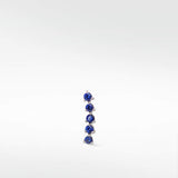 Modernist Tennis Small Ear Crawler Labret Earring in 14K Gold - Various Colourways - Lark and Berry