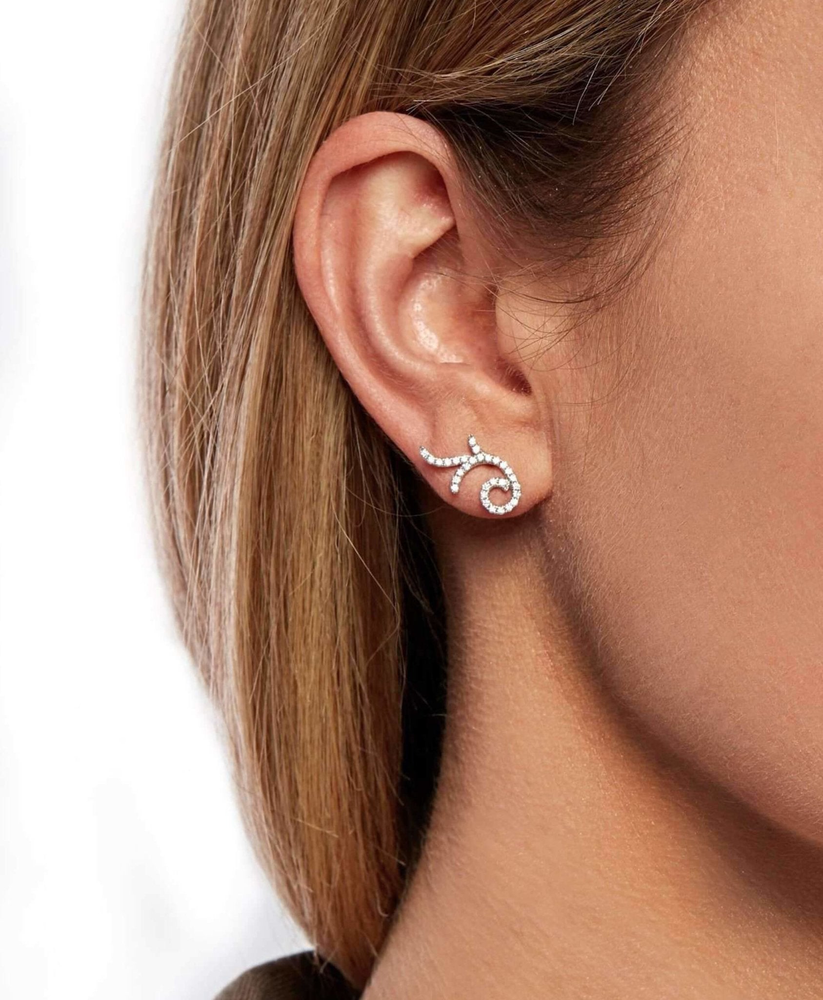 Nocturnal Diamond Ear Crawlers in 18K Gold - Lark and Berry