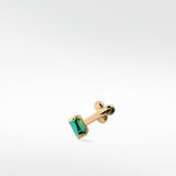 Omnis Baguette Sapphire Stud Earring