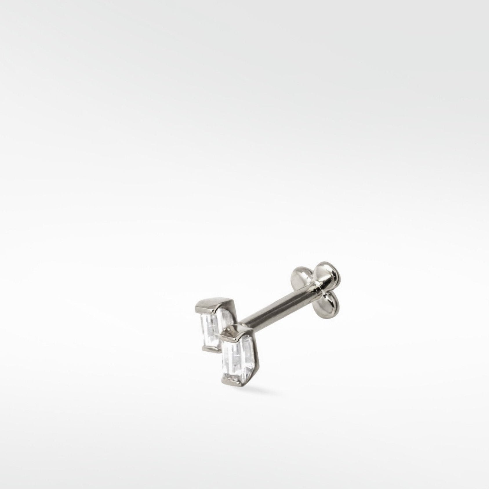 Omnis Double Baguette Stud Earring