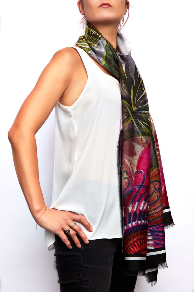 Passion Flower Dream Soft Long Scarf - Lark and Berry