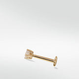 Princess Cut Stud Earring