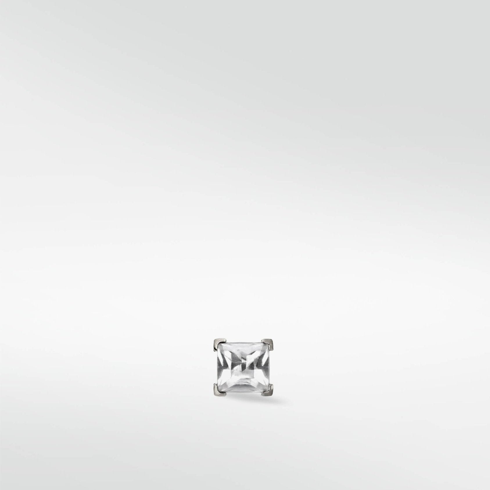 Princess Cut Stud Earring