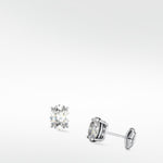 Seaberry Diamond Stud Earrings Oval Cut - Lark and Berry