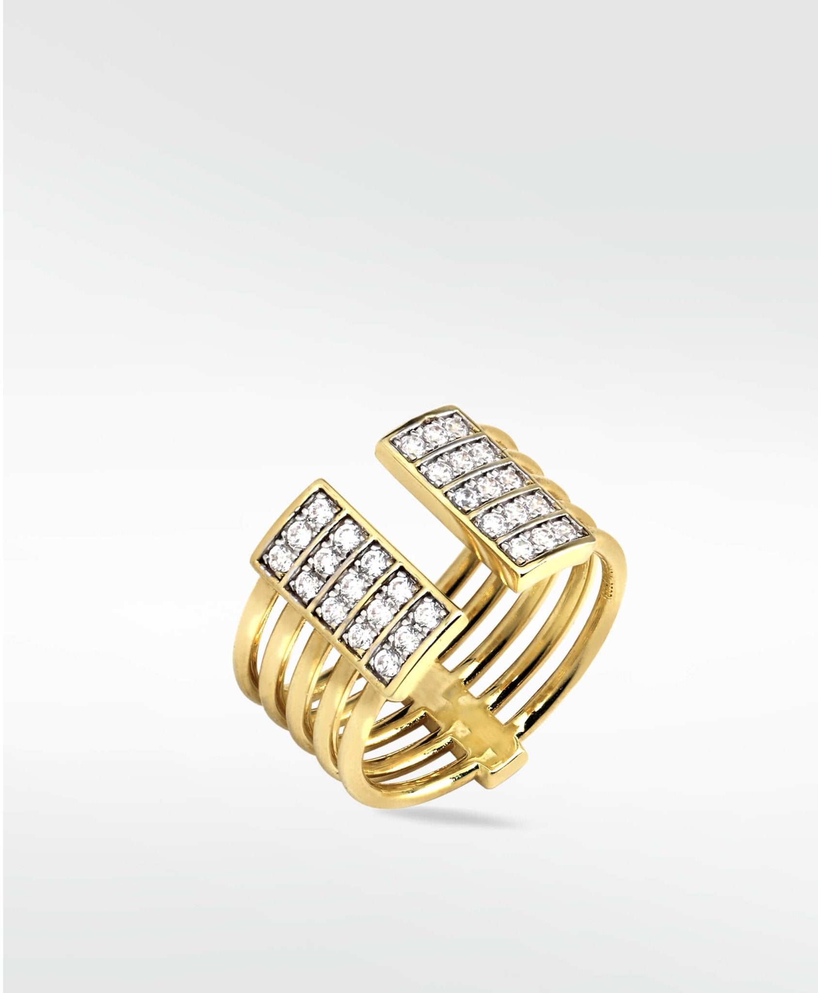 Solar Open Ring in 14K Yellow Gold - Lark and Berry