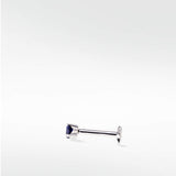 Trillion Blue Sapphire Stud Earring