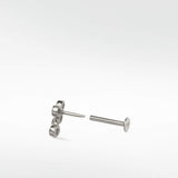 Trio Diamond Drop Stud Earring