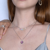 Blossom Pink Sapphire and Diamond Pendant