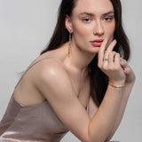 Veto Multi-Coloured Elongated Earrings in 14K Gold - Lark and Berry