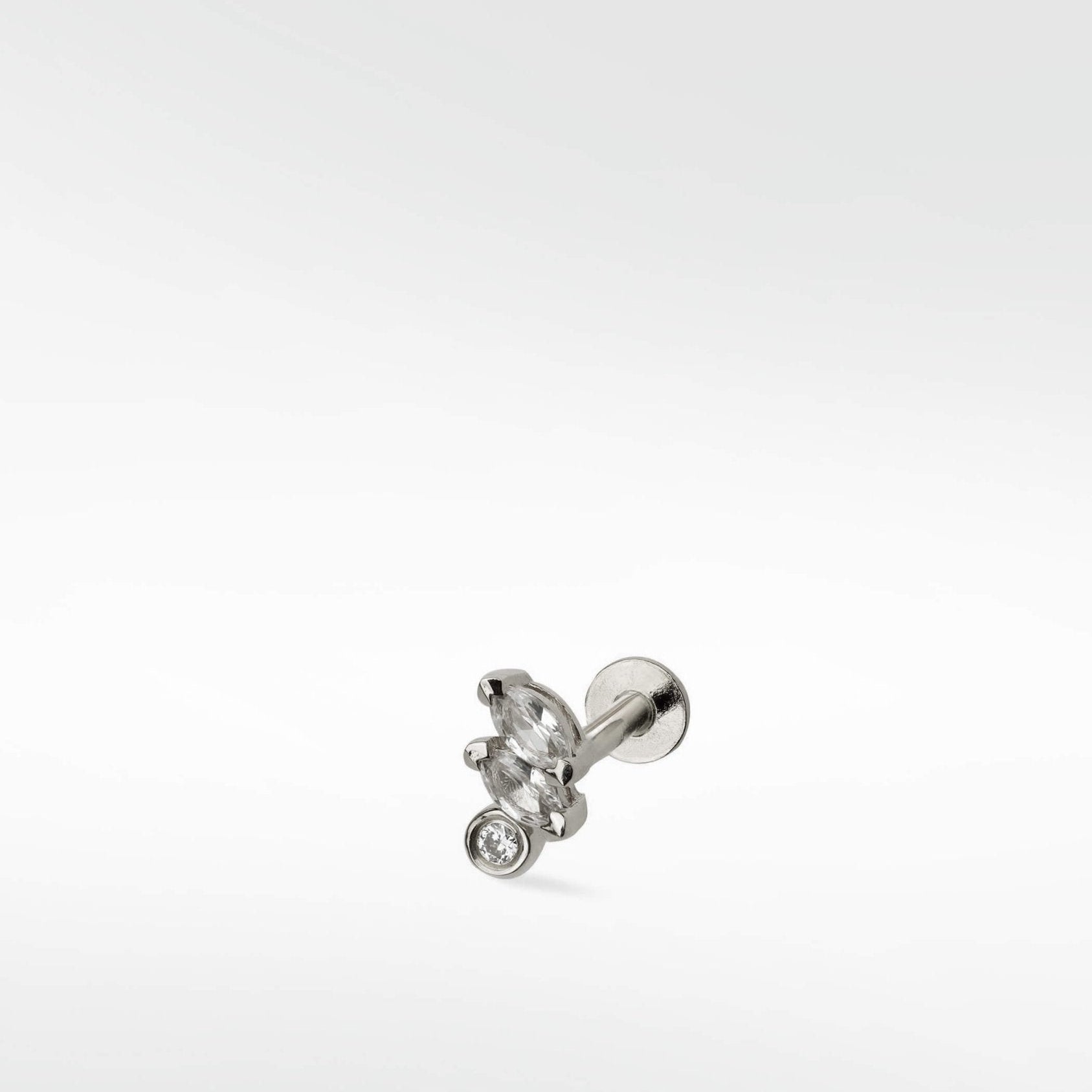 Veto Sapphire Labret Earring in Solid 14K Gold - Lark and Berry