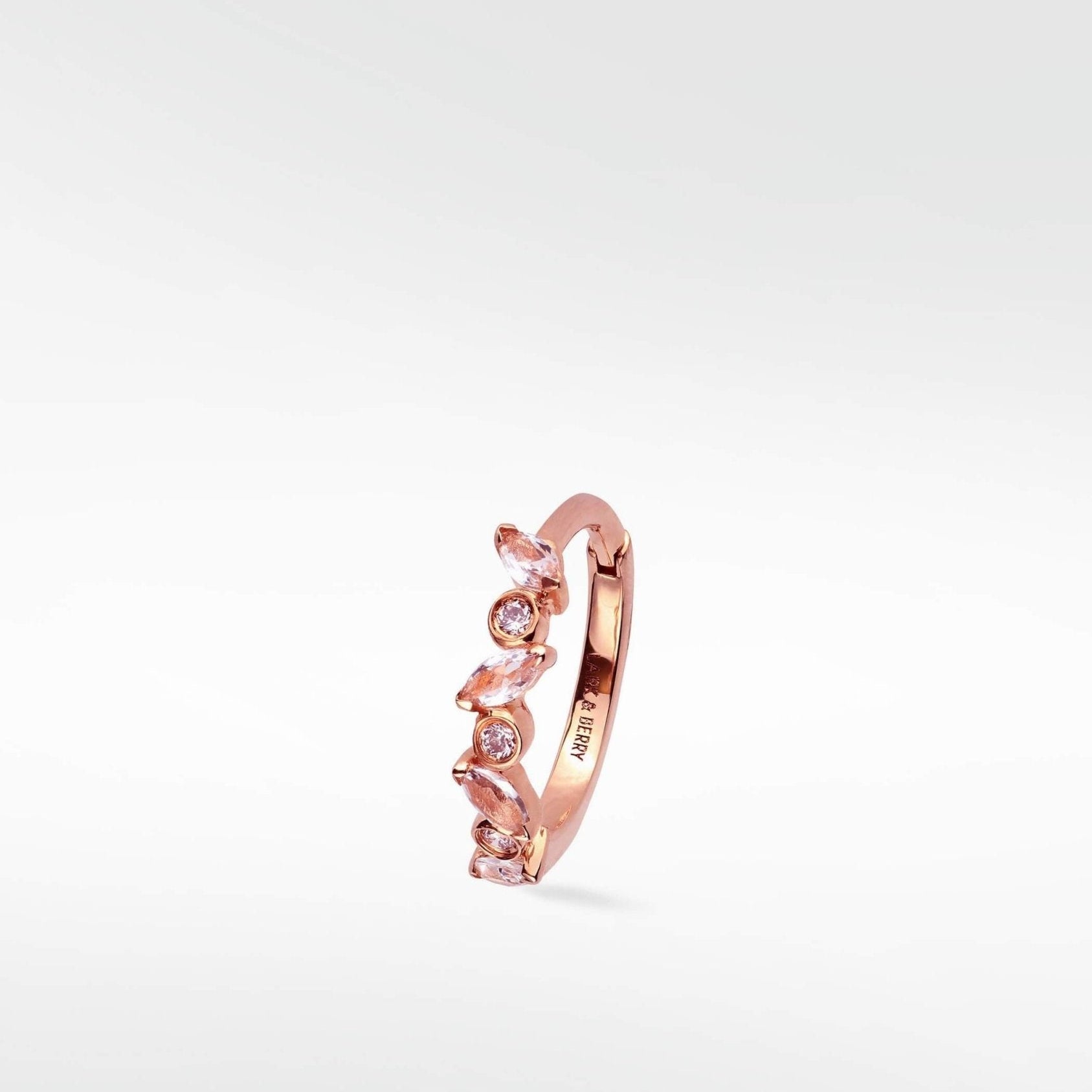 Veto Sapphire and Diamond Large Hoop