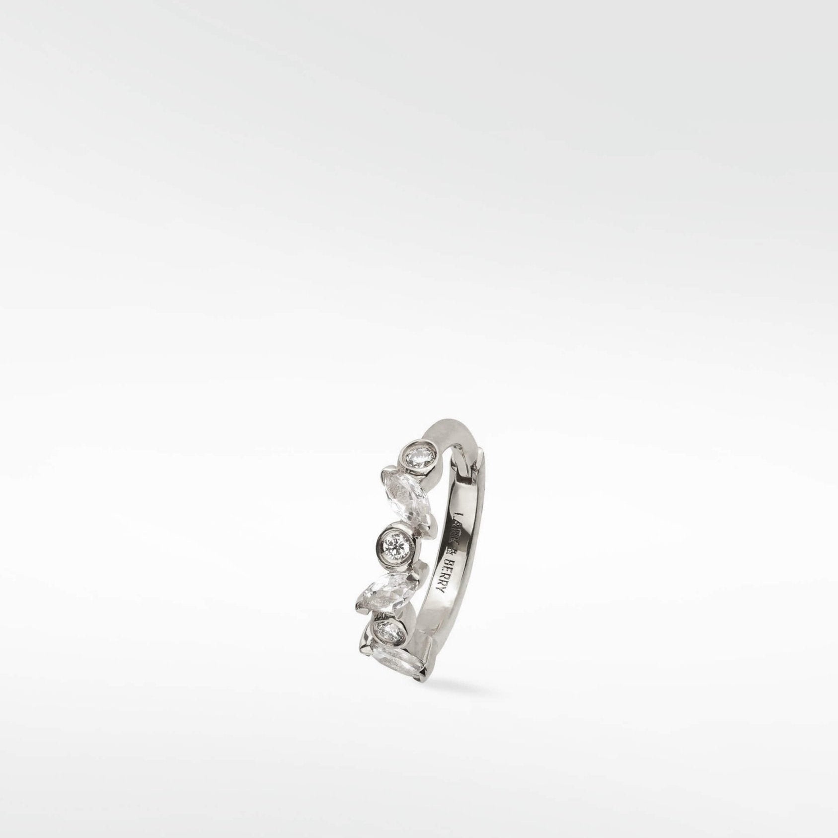 Veto Sapphire and Diamond Medium Hoop