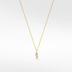 Wave Diamond Pendant in 18K Gold - Lark and Berry
