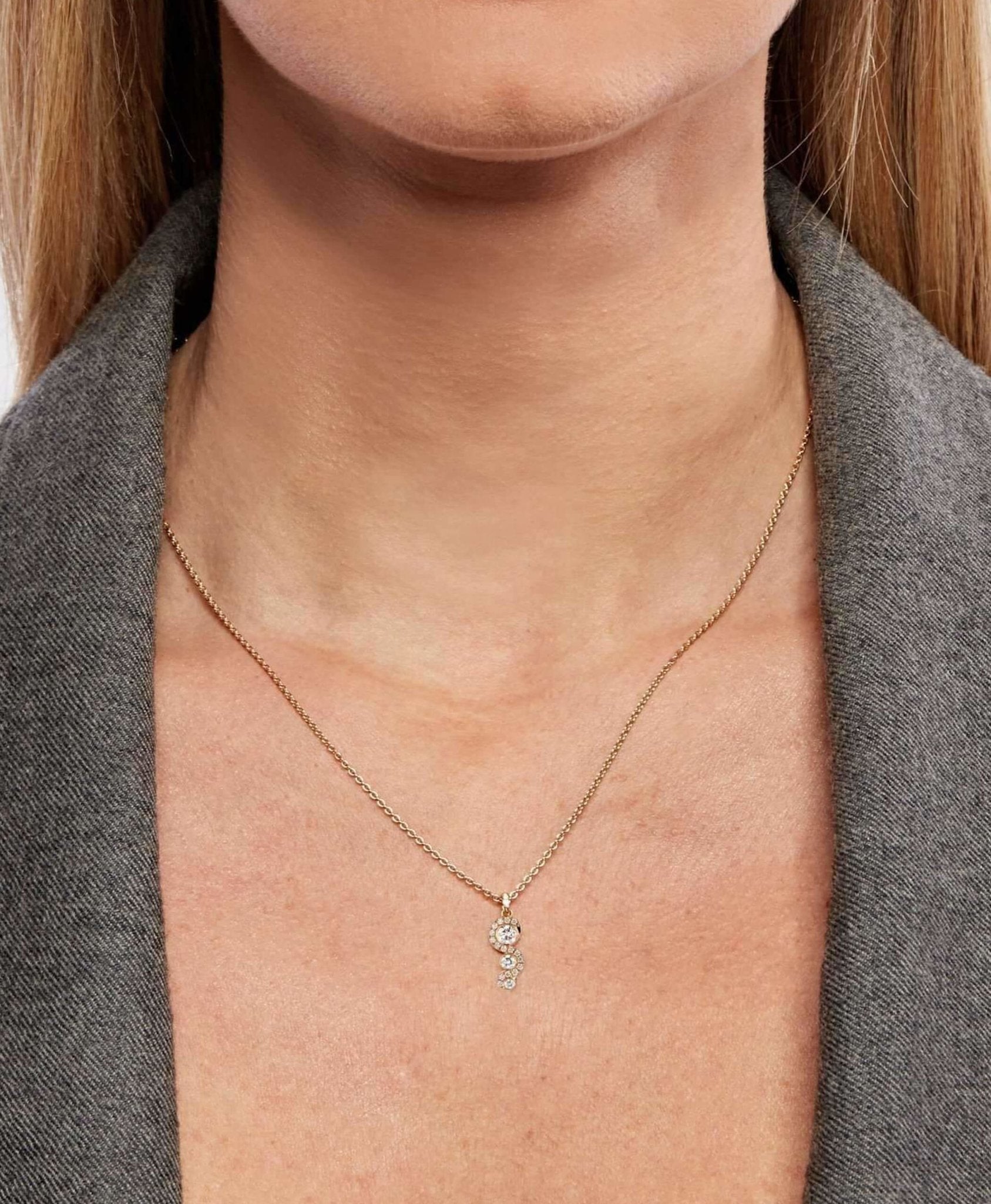 Wave Diamond Pendant in 18K Gold - Lark and Berry