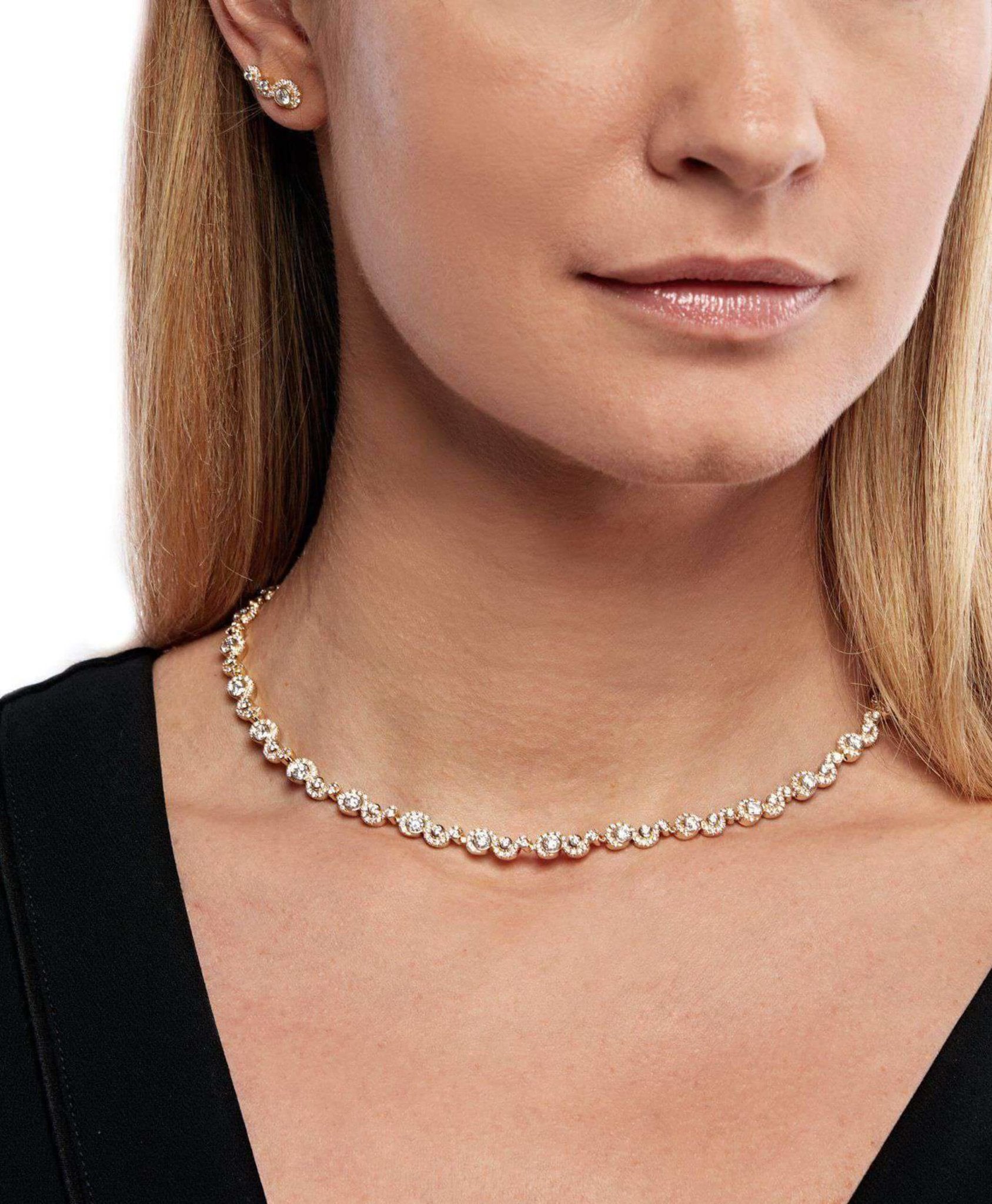 Wave Diamond Stud Earrings in 18K Gold - Lark and Berry