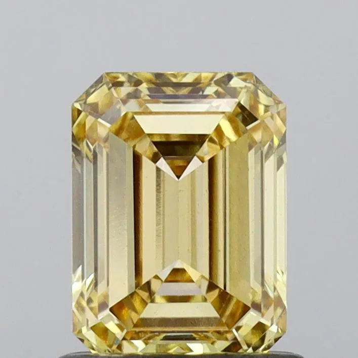 1.05ct Emerald Lab Grown Diamond (Colour Fancy Yellow, Clarity VS1, IGI Certified)