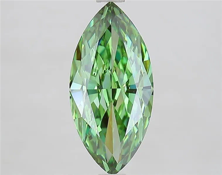 2.46ct Marquise Lab Grown Diamond (Colour Fancy Vivid Green, Clarity VVS2, IGI Certified)