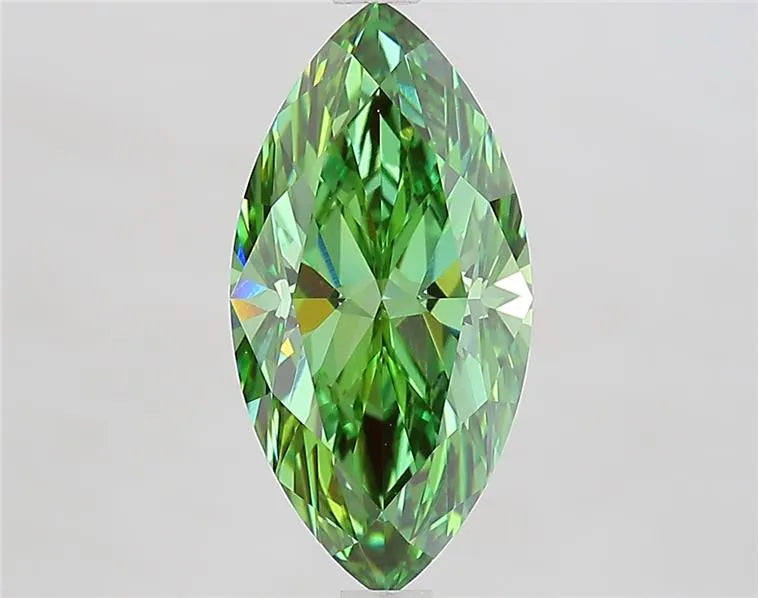 2.61ct Marquise Lab Grown Diamond (Colour Fancy Vivid Green, Clarity VVS2, IGI Certified)