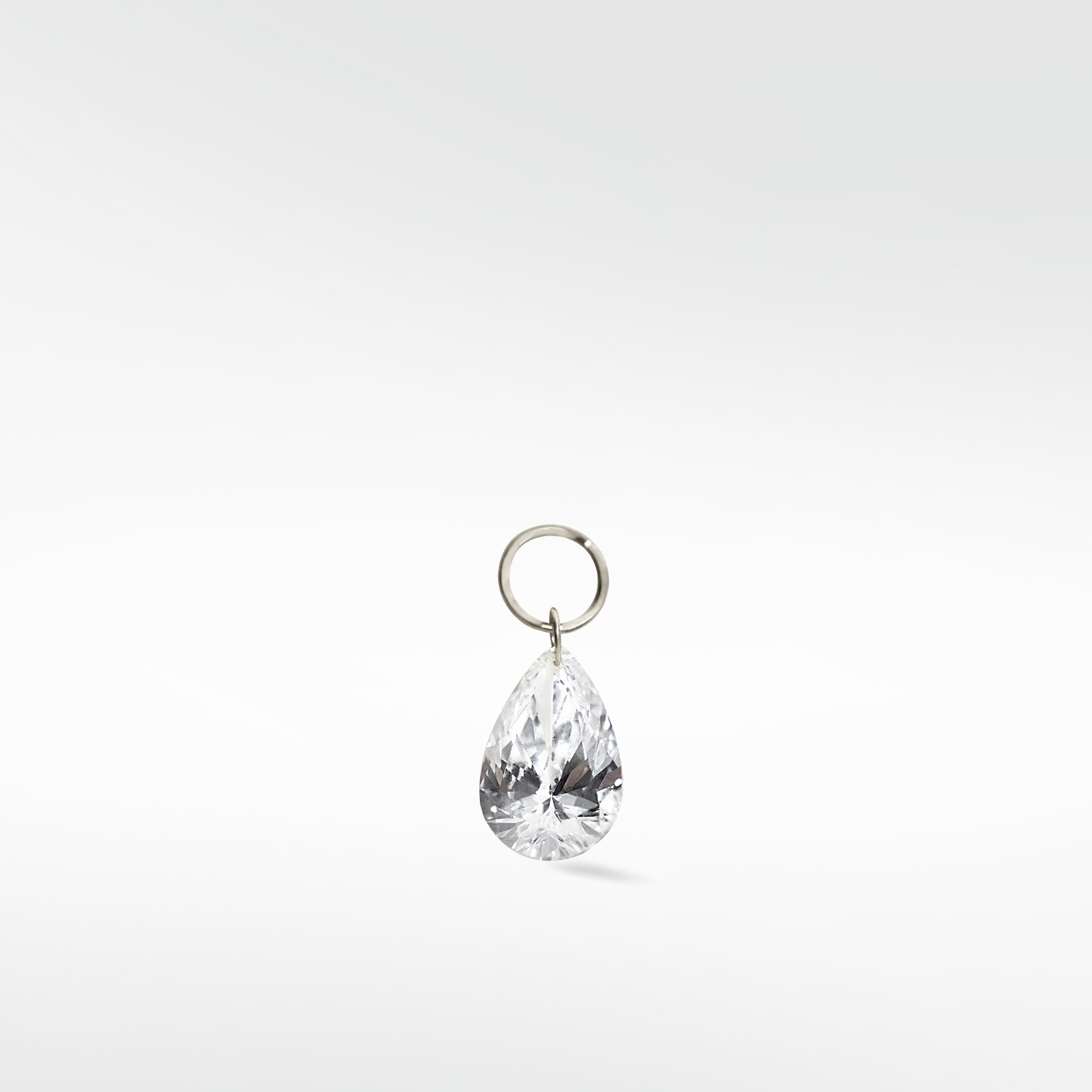 The Floating Pear Diamond Charm