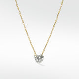 Floating Heart Diamond Necklace