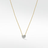 Floating Heart Diamond Necklace