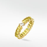 Veto Lux Oval Yellow Sapphire Eternity Ring