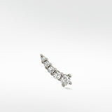 Shooting Star Diamond Crawler Stud Earring