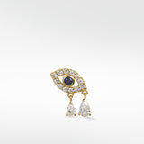 Evil Eye with Double Diamond Drop (Protection)