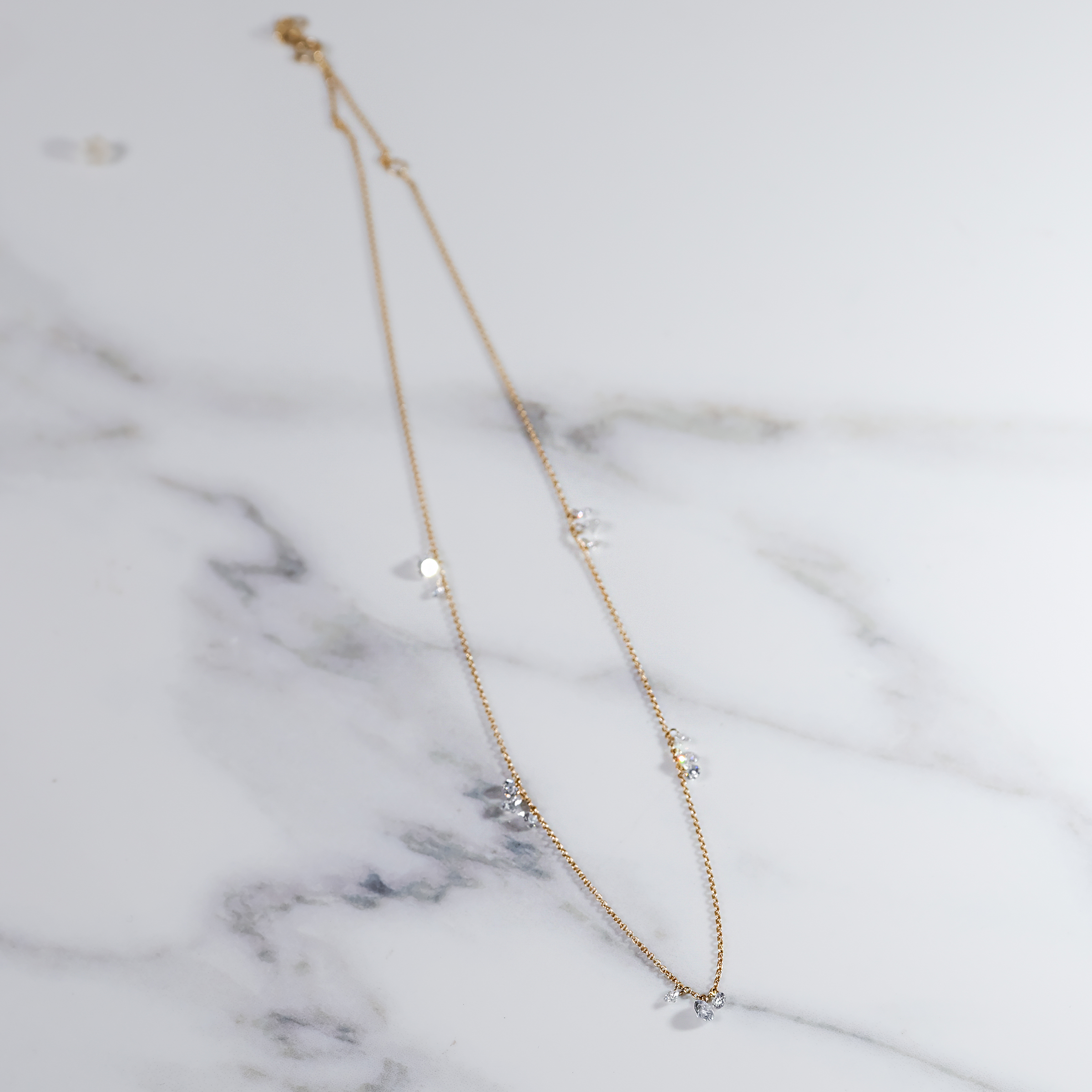 Ethereal Gold Droplet Necklace