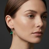 Emerald Pear Cut Drop Earrings
