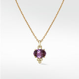 Detachable Purple Sapphire and Diamond Drop with cultured diamonds lab grown diamonds created diamonds lark and berry