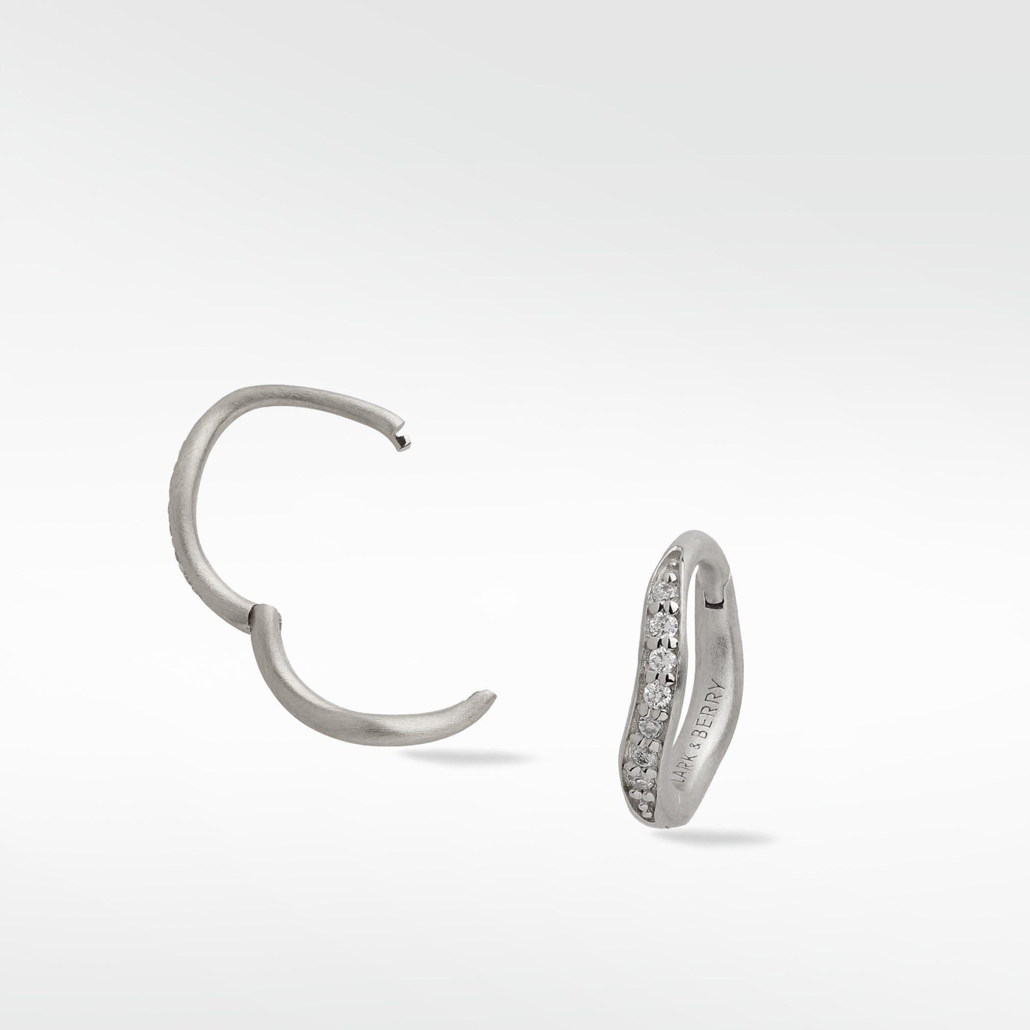 Dune Organic Medium Brushed Hoop Earrings