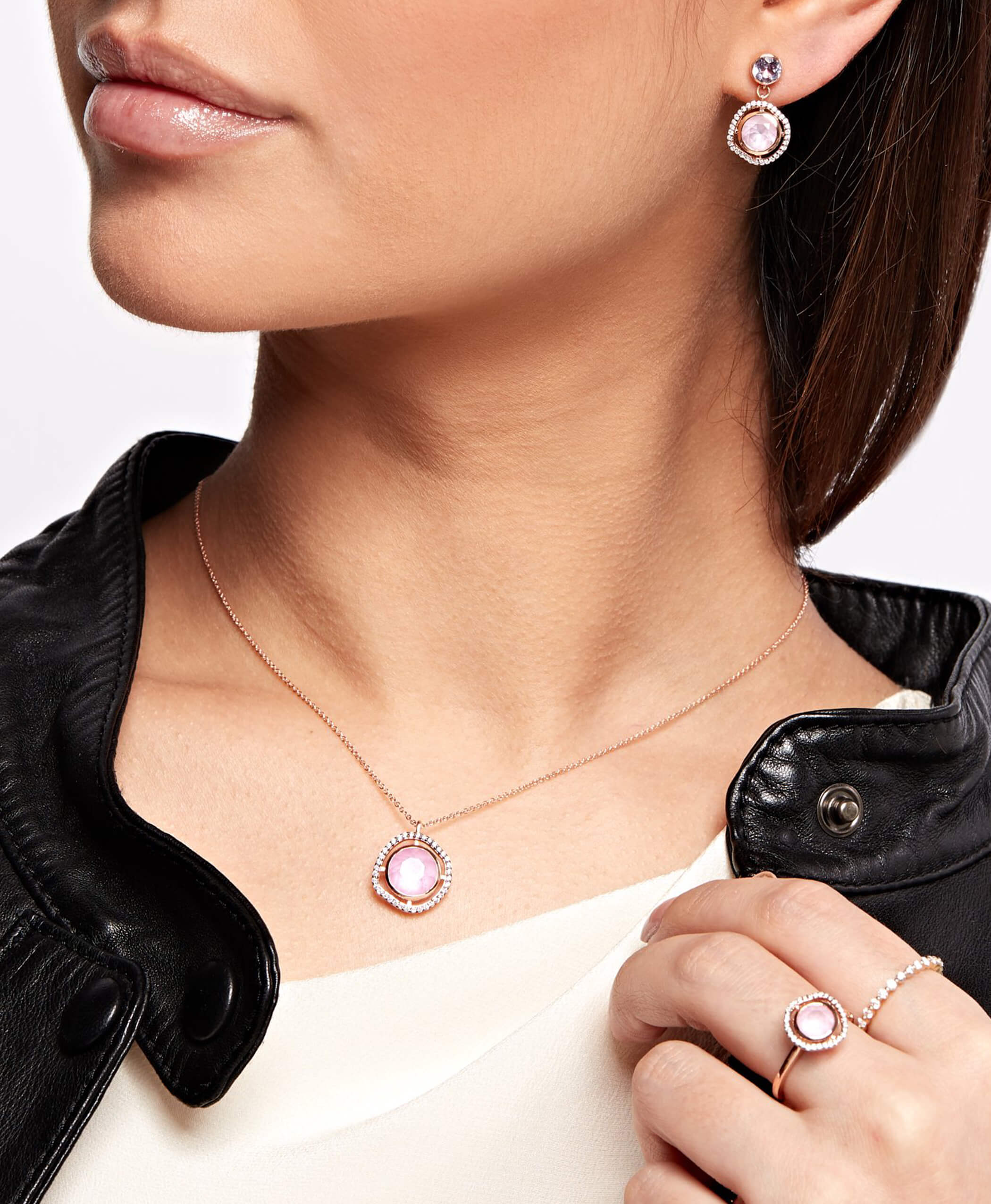 Sapphire pendant with cultured diamonds lab grown diamonds created diamonds lark and berry