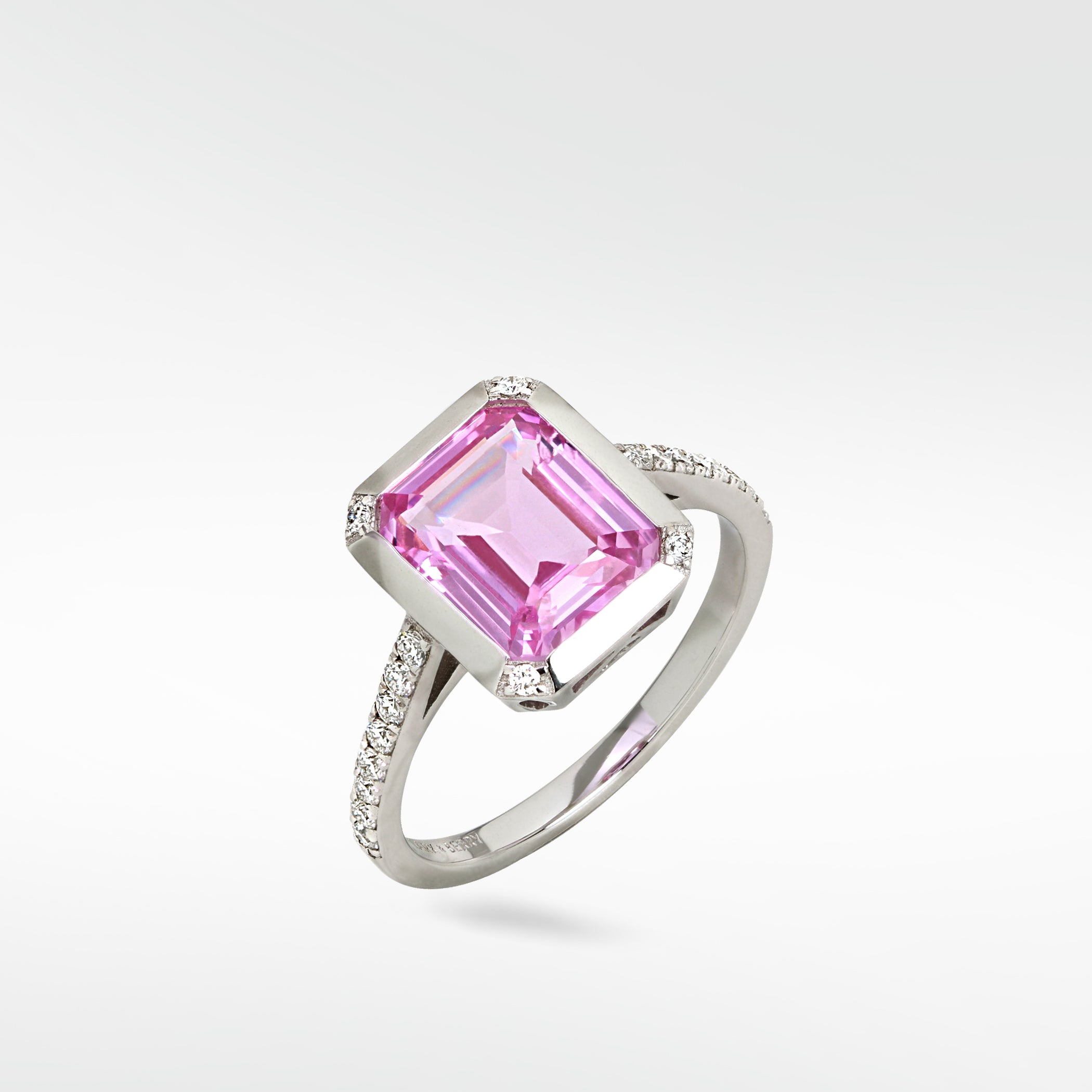 Blossom Pink Sapphire and Diamond Ring