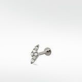 Lightning Strike Diamond Stud Earring