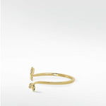 Alicia Diamond Open Leaf Ring in 14K Gold - Lark and Berry