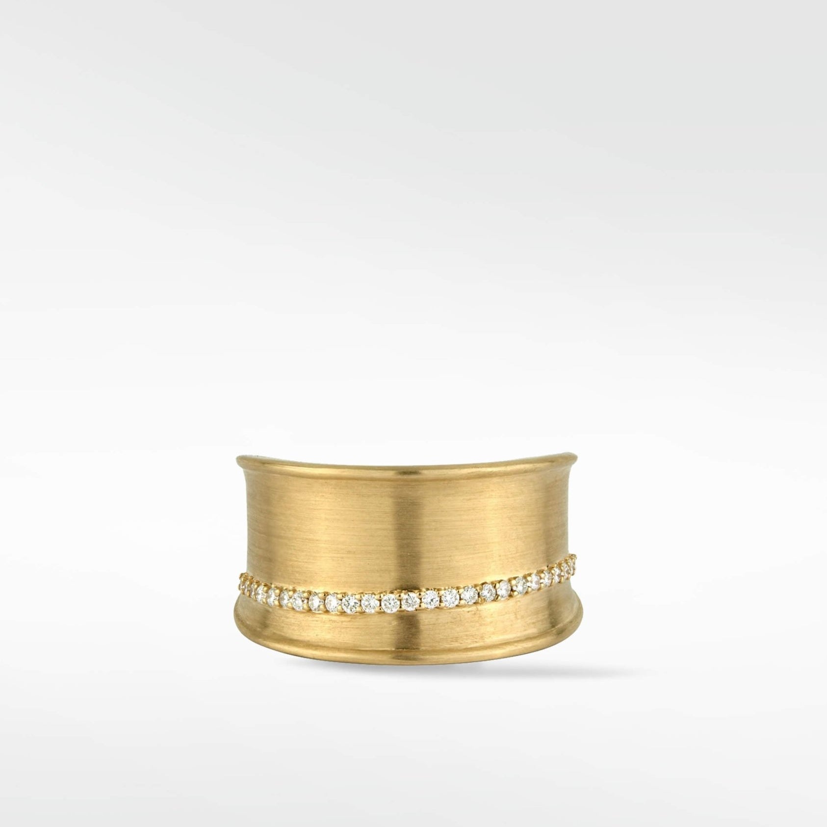 Dune Diamond Band in Solid 14K Yellow Gold - Lark and Berry