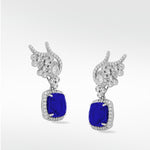 Flora Diamond Earrings (without detachable drops) in Solid 18K White Gold - Lark and Berry