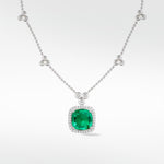 Flora Diamond Station Necklace (without drop) in Solid 18K White Gold - Lark and Berry