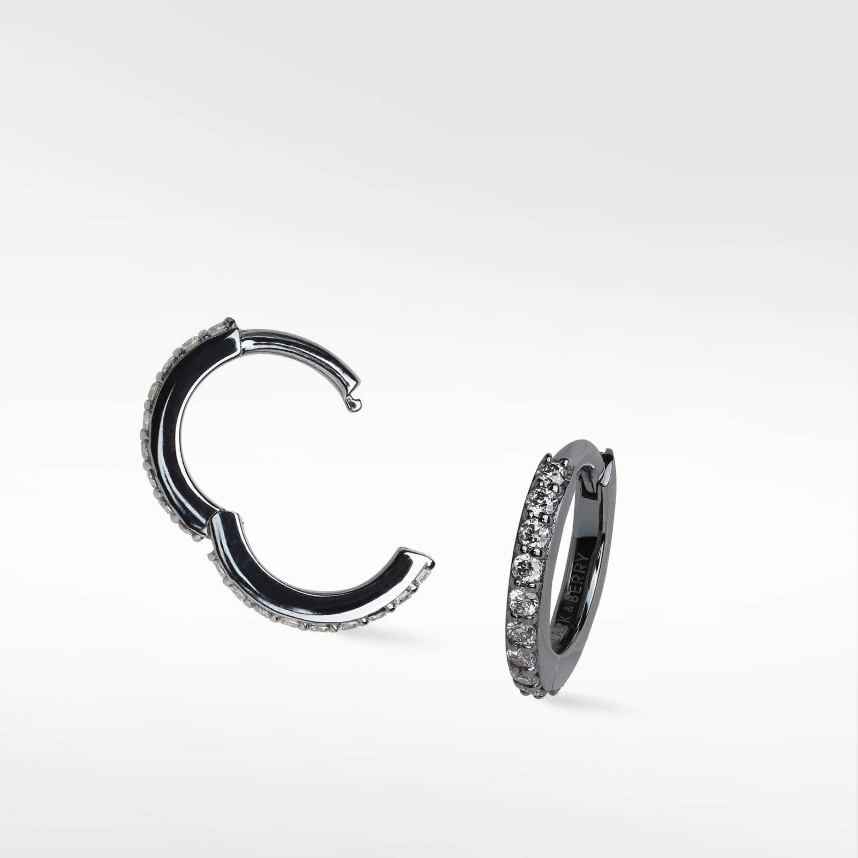 Modernist Diamond Pavé Medium Earring Hoops