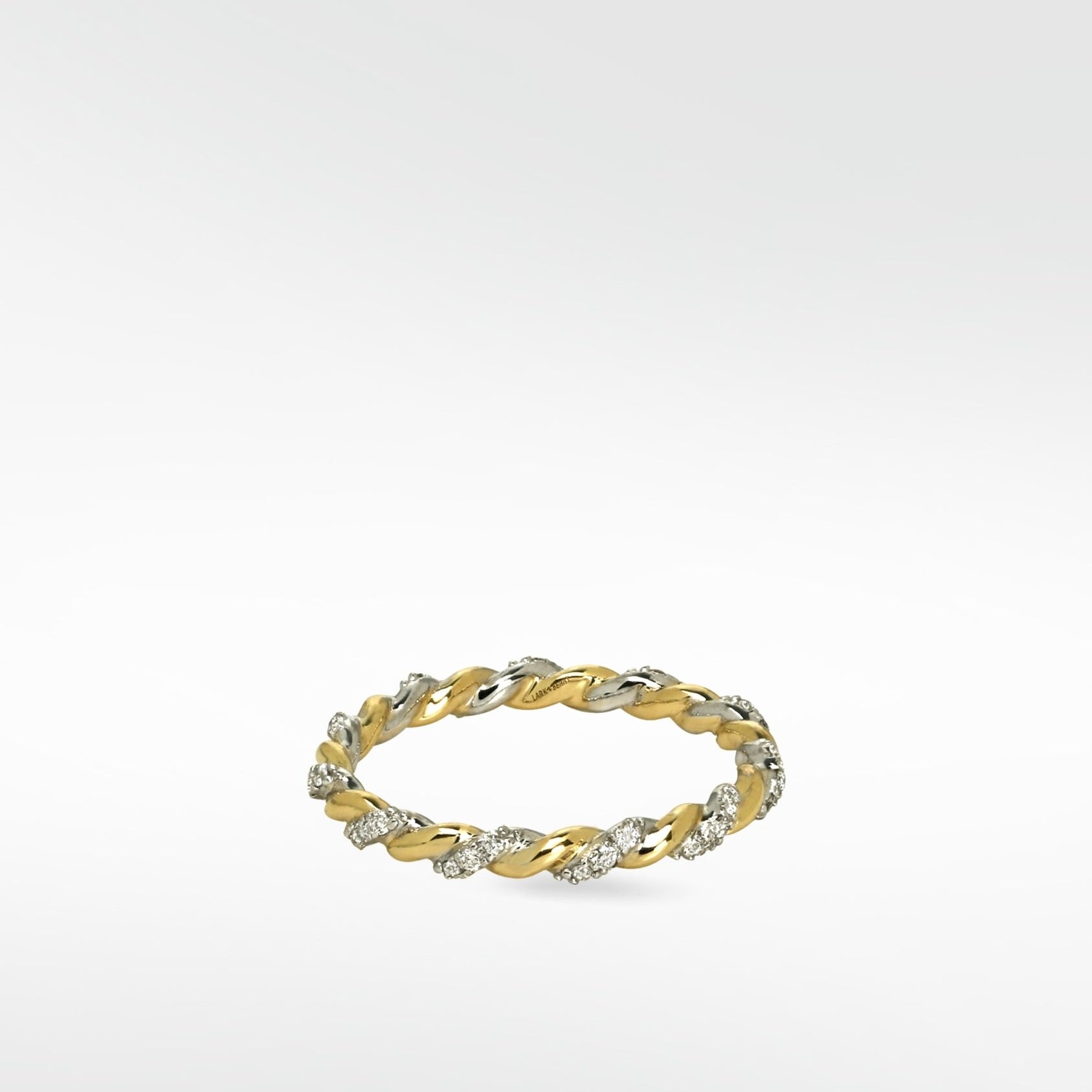Modernist Slim Twist Diamond Ring in 14k Gold - Lark and Berry