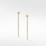 Modernist Tennis Drop Earrings in 14K Gold - Lark and Berry