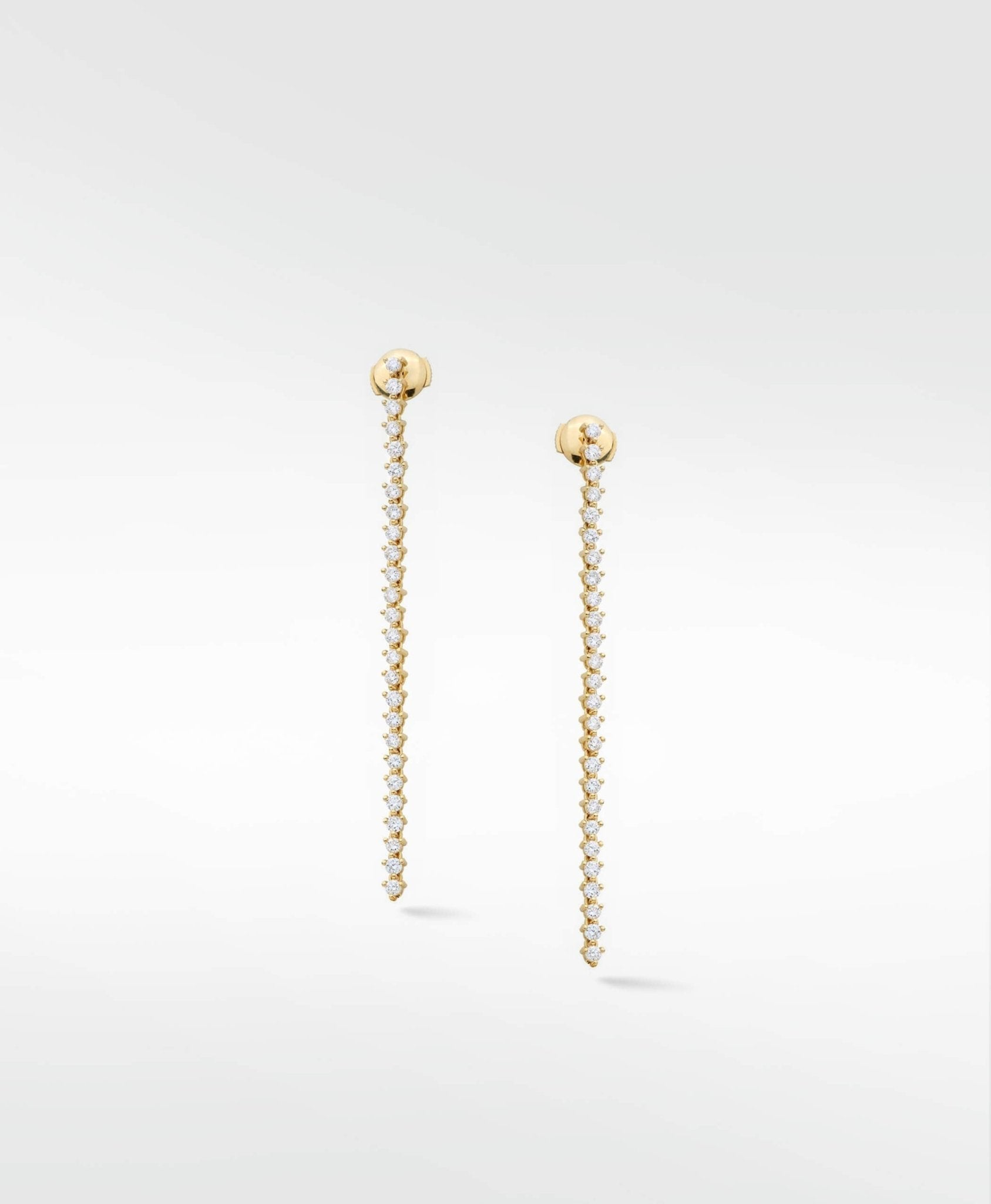 Modernist Tennis Drop Earrings in 14K Gold - Lark and Berry